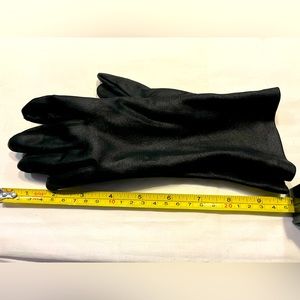 Vintage, classic black dress gloves.  10 inches